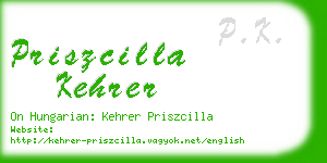 priszcilla kehrer business card
